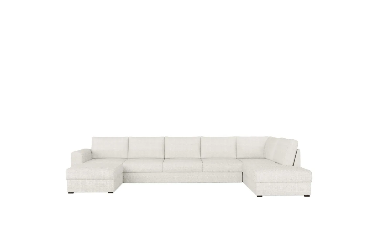 Taberk Soffa med Divan och Schäslong 5-sits - Vit