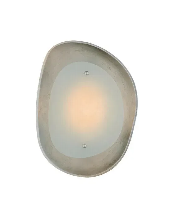 Samos Sculpted Sconce Burnished Silver Leaf
