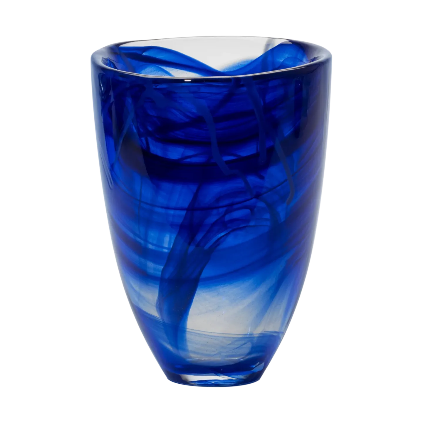 Kosta Boda Contrast Vase 200 mm Blau-blau