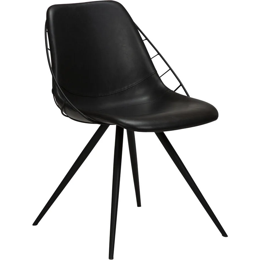 DAN-FORM Stuhl 2er-Set Sway black Kunstleder