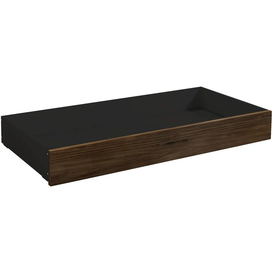 Hasena Bettschubkasten Roll-Box nussbaum/anthrazit Nussbaum/MDF Massivholz B 137 T 67 cm