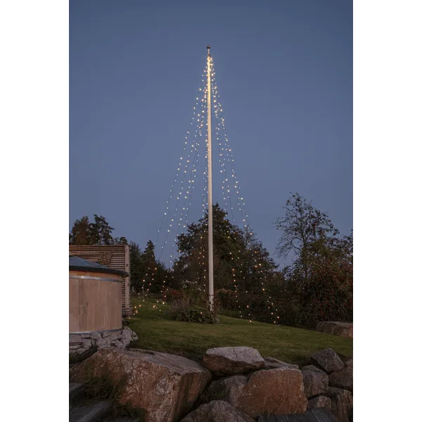 Star Trading - Flaggstångsbelysning Shiny Warm White 10m - Flaggstångsbelysning - Svart