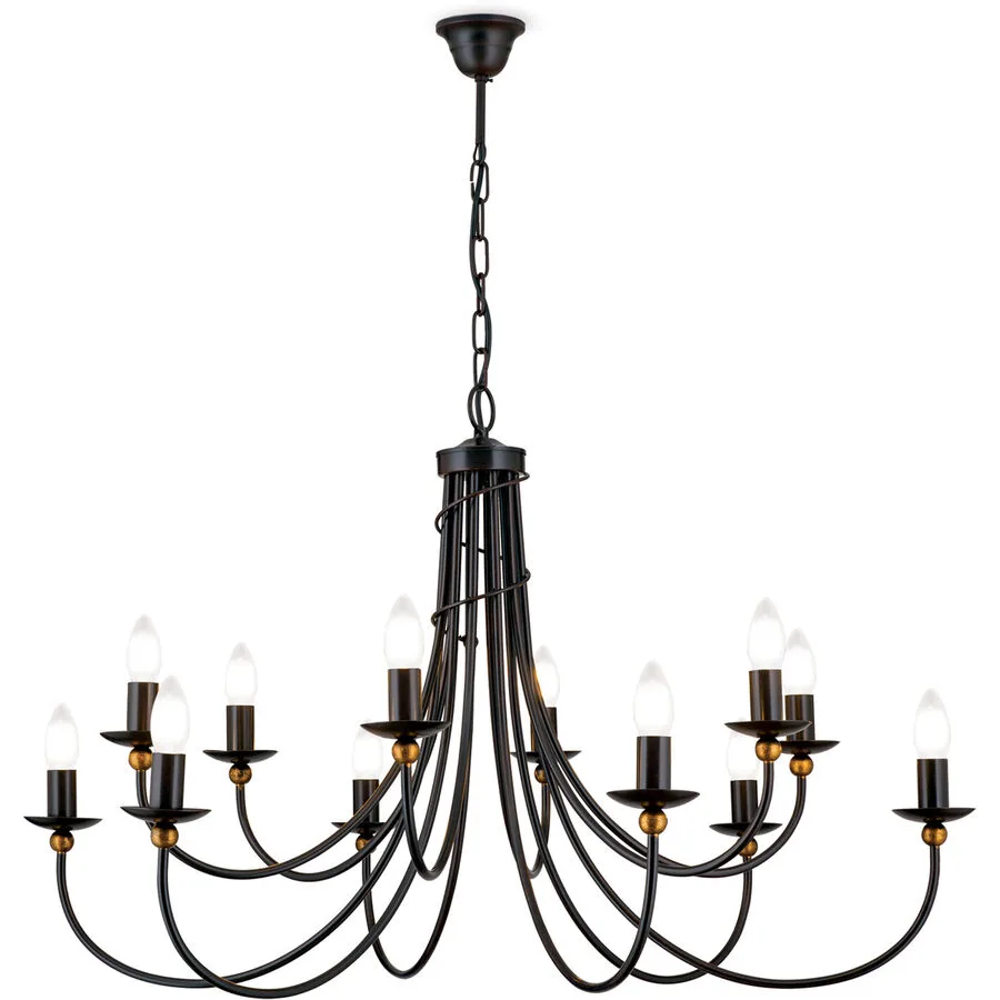 Kronleuchter Giovanni Stahl 63 cm - Farbe: Antik