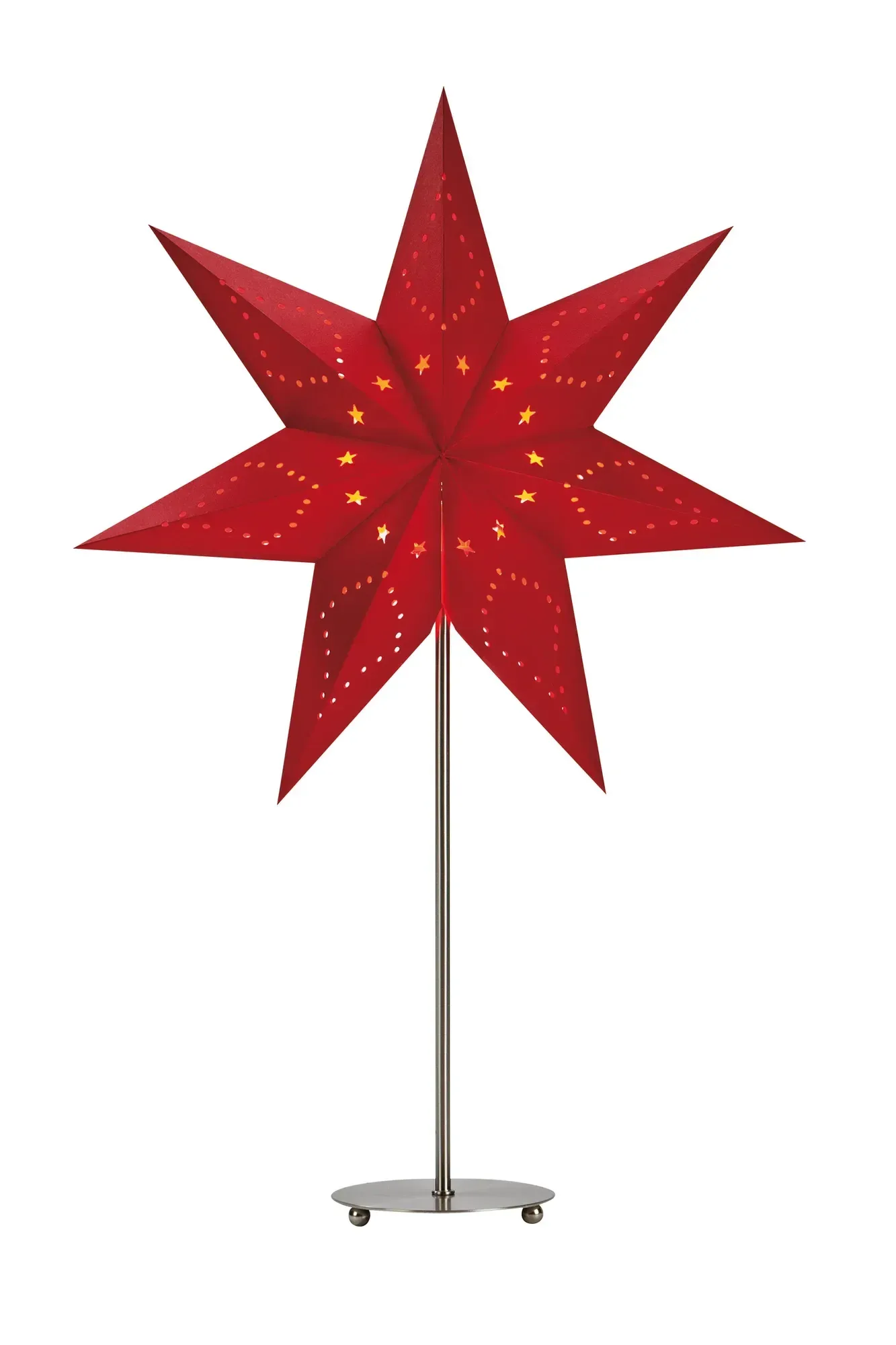 Saturnus Tischstern Rot 45 cm