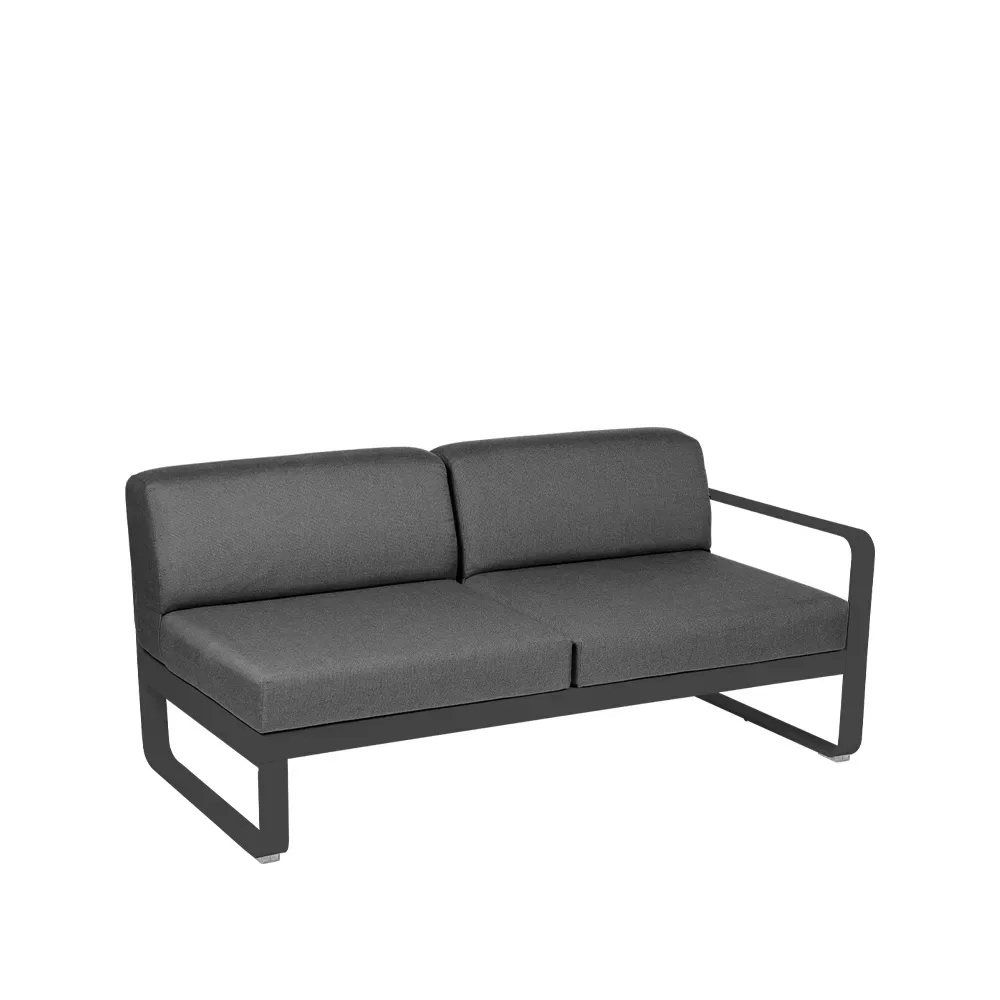 Fermob Bellevie Right modulsoffa 2-sits Anthracite (grå), graphite grey dyna