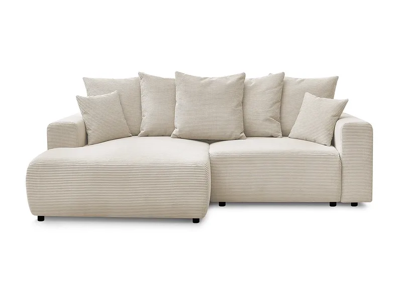 Ecksofa BOBOCHIC ATILLA Cord-Stoff beige