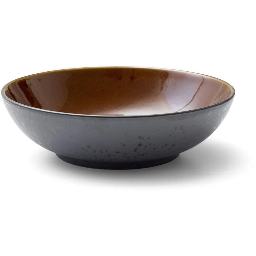 Salatschüssel BITZ Schwarz/Bernstein Steinzeug D 24 cm 1 Stk