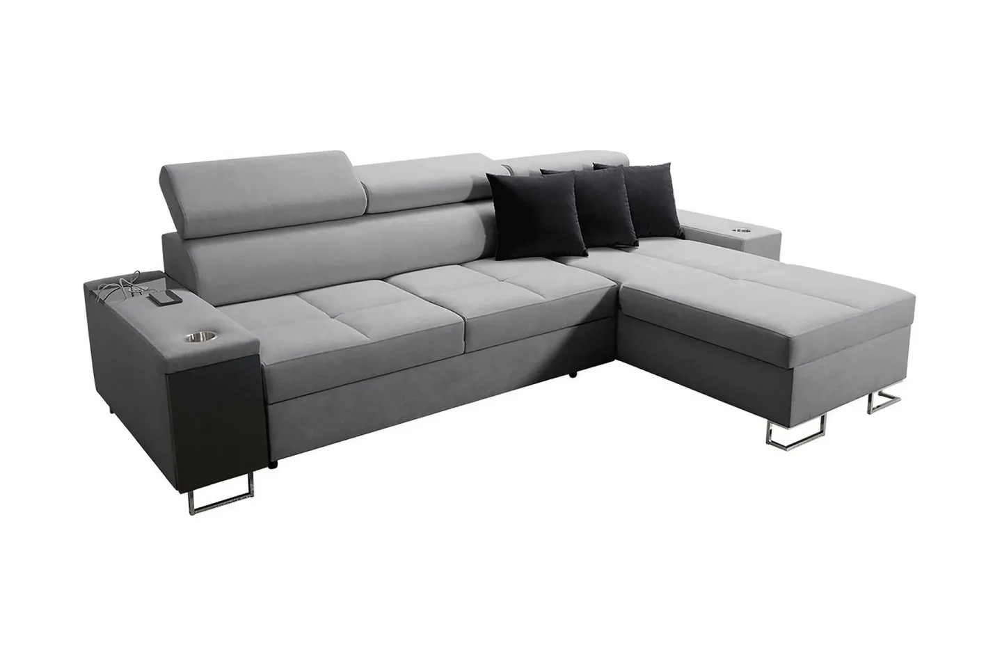 Morenia 4-sits Hörnbäddsoffa Höger - Ljusgrå