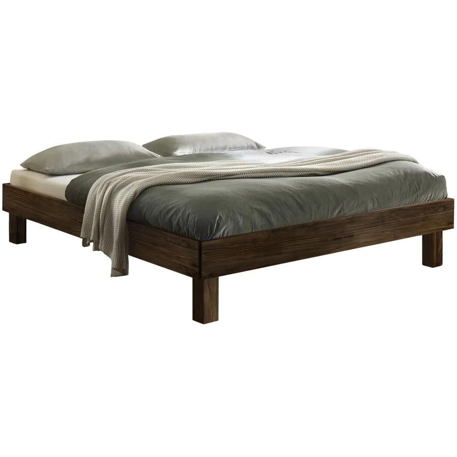 Hasena Bett Ferizeya Braun Holz 200 x 200 cm - Farbe: Nussbaum