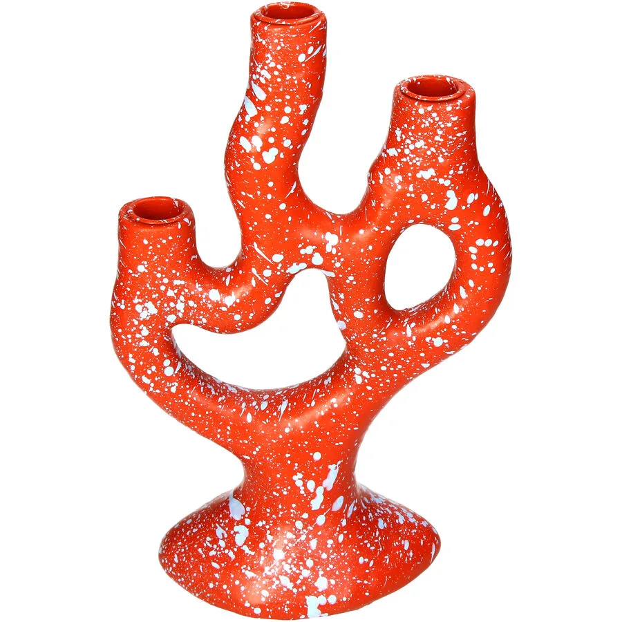 Kerzenhalter Kaars orange Polyresin H 30 cm 1