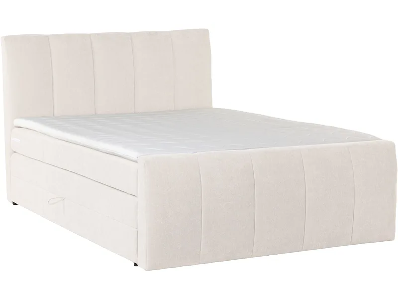 Boxspringbett CAPRI cremeweiss 160x200cm halbfest