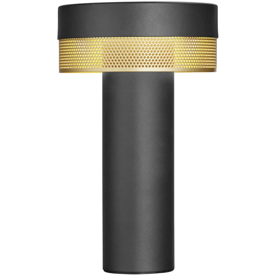 Tischlampe Mesh Gold/Schwarz Eisen 24 cm - LED - Lichtfarbe: Extra warmweiss - LED Energiesparlampen