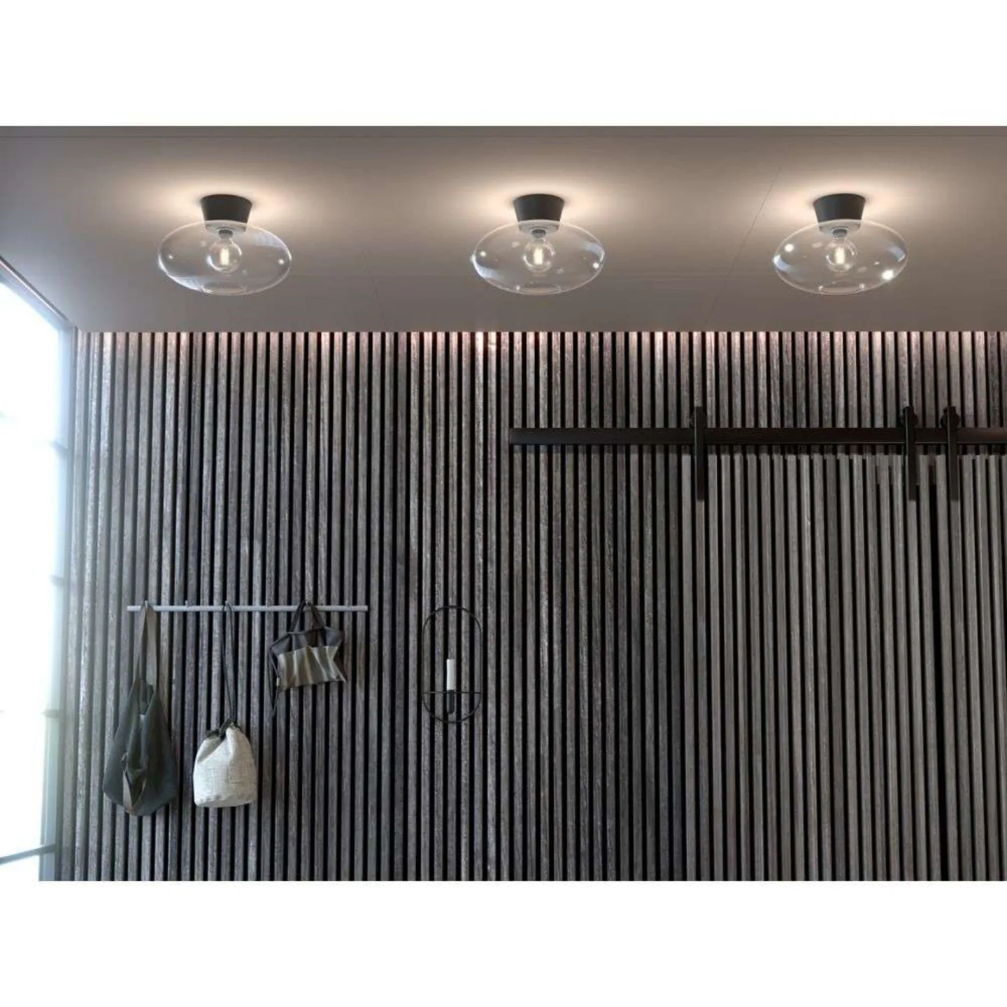 Bullo Loftlampe XL Ø38 Matt Black/Clear - Belid - Stue - Metal