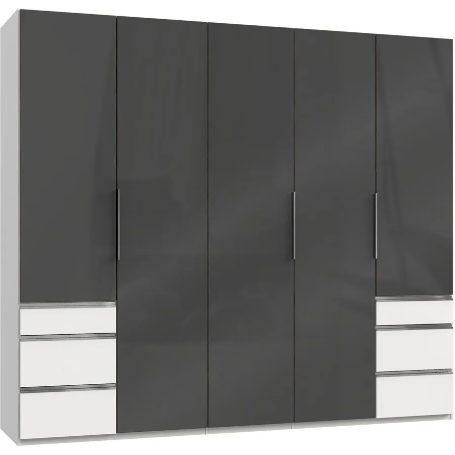 Kleiderschrank Sanko grau Holzwerkstoff B 250 cm