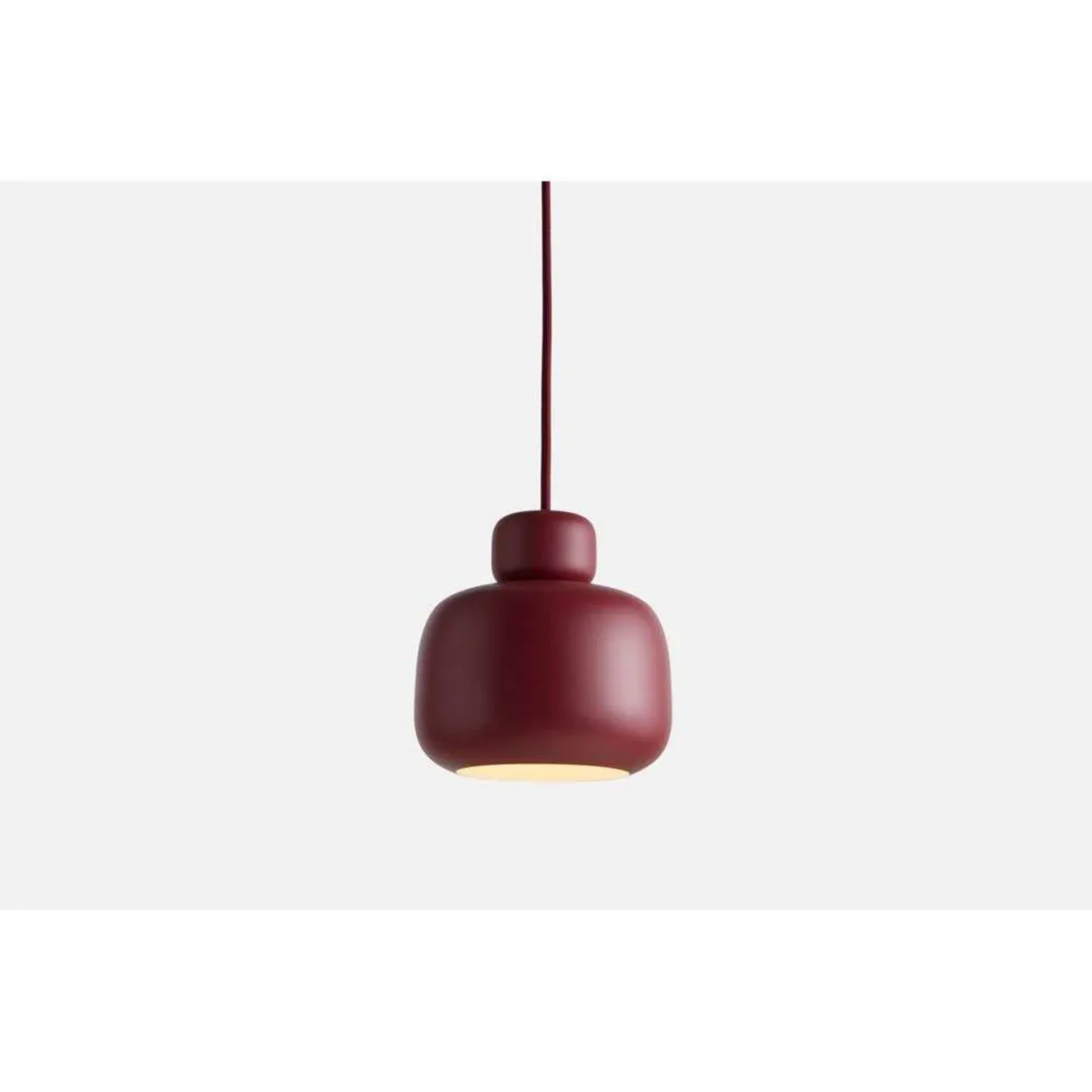 Stone Pendel Small Deep Red - Woud - Køkken - Design - Metal - Med én lyskilde