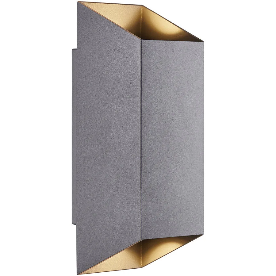 NORDLUX Wandlampe aussen Nico Square Grau Glas 8 cm 23.5 cm - Farbe: anthrazit - Material: Acrylglas