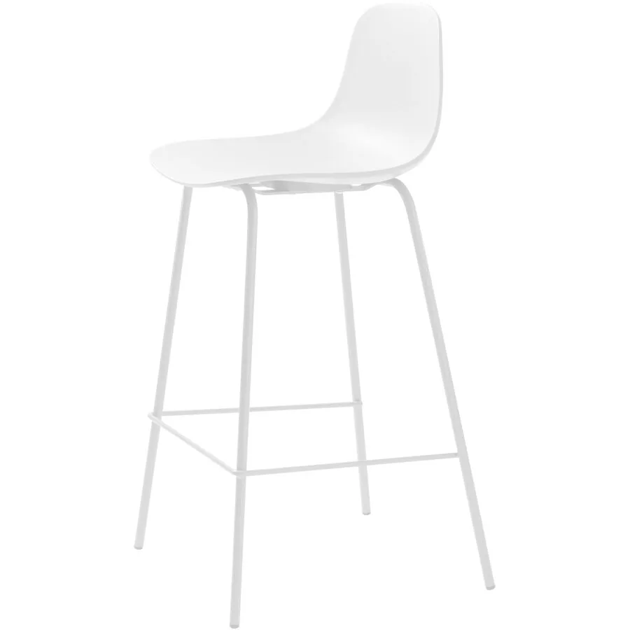 Barhocker 2er-Set Whit weiss Polypropylen H 93 cm