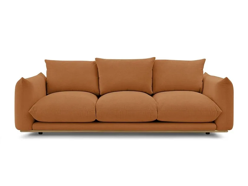 3er Sofa BOBOCHIC ERNEST Stoff orange