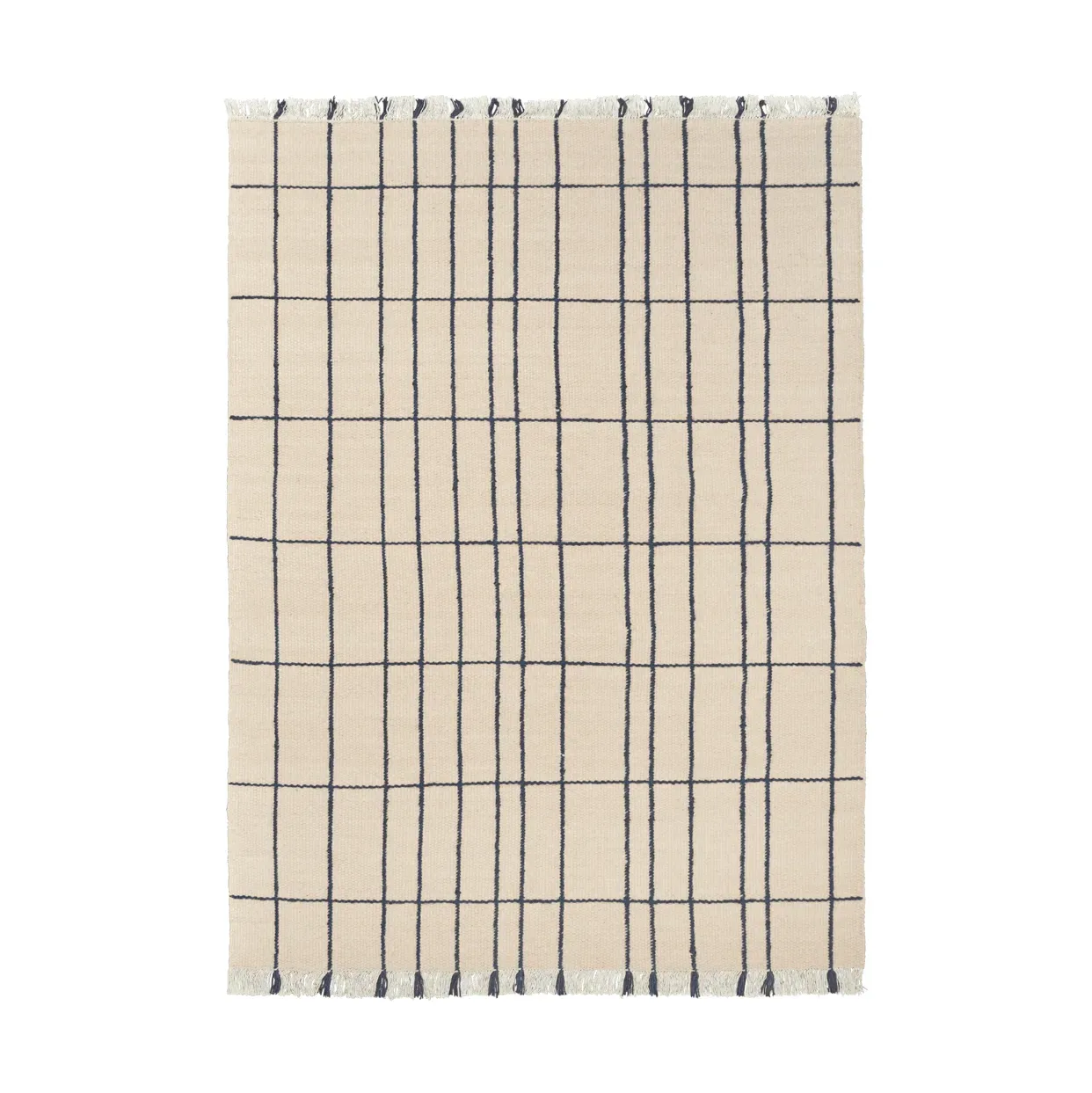 Ferm Living Sen matta Parchment-indigo, 140x200 cm