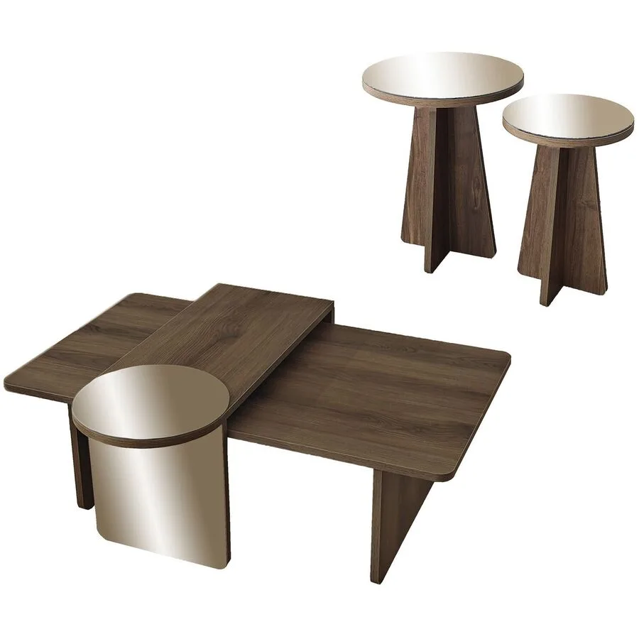 Salontisch Georis Bronze, Nussbaum 100% Melaminbeschichtete Kiefer B 105 T 60 cm