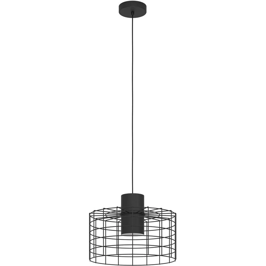 Eglo Pendellampe Milligan Schwarz/Weiss Stahl 38 cm 110 cm