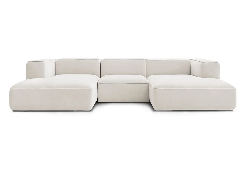 Wohnlandschaft BOBOCHIC ZEPHYR Stoff mit Textur weiss