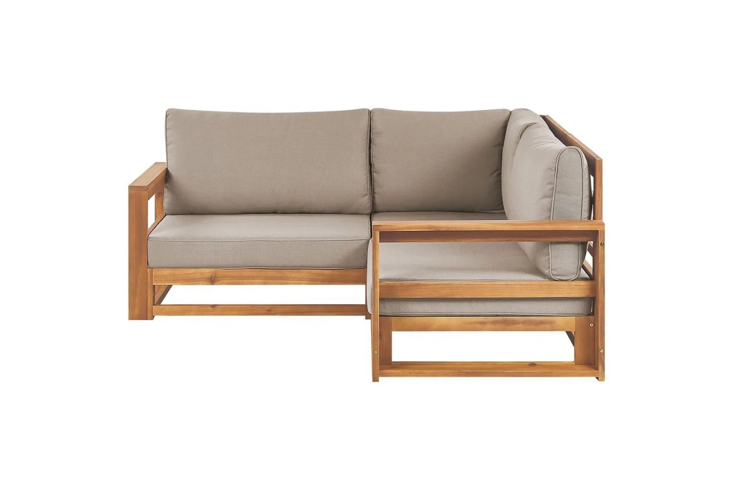 Hörnsoffa Timor Ljus trä/grått/beige, Ja - Ljus trä/grått/beige, Ja