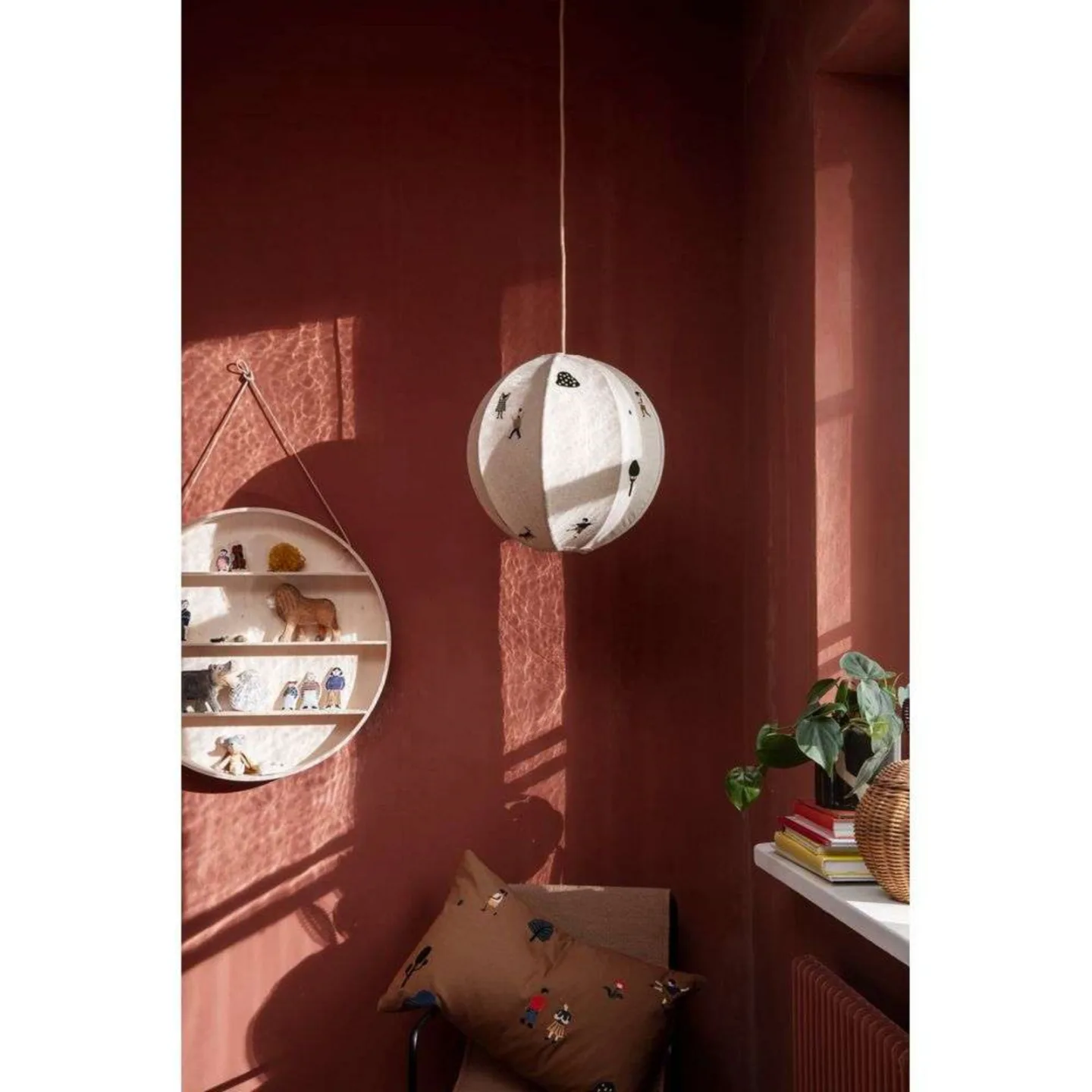 The Park Schirm Embroidered Textile - Ferm Living - Stoff / Textil