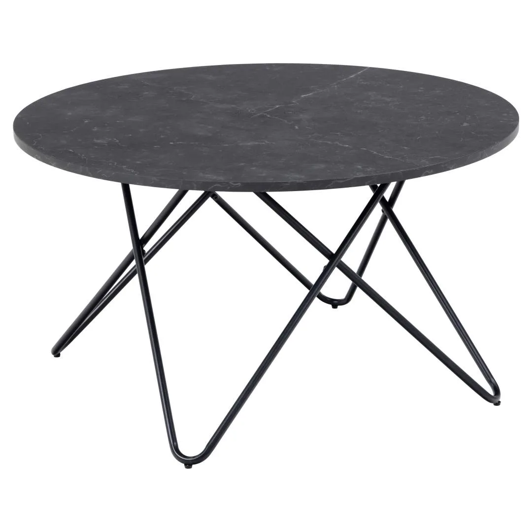 Wyre Couchtisch Ø80cm schwarz.