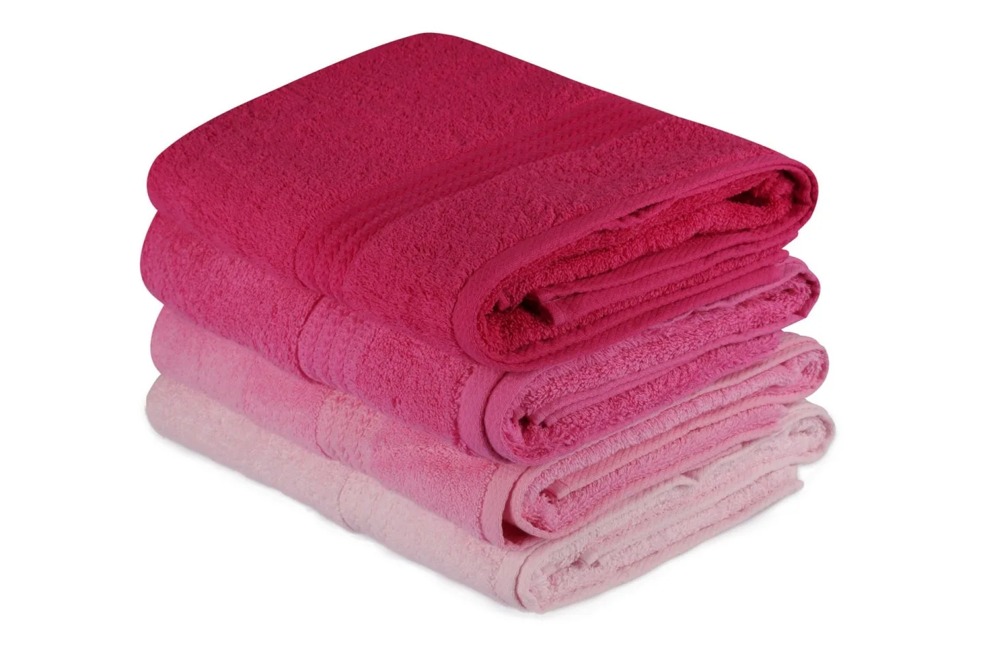 Hobby Badhandduk 70x140 cm 4-pack - Rosa/Ljusrosa