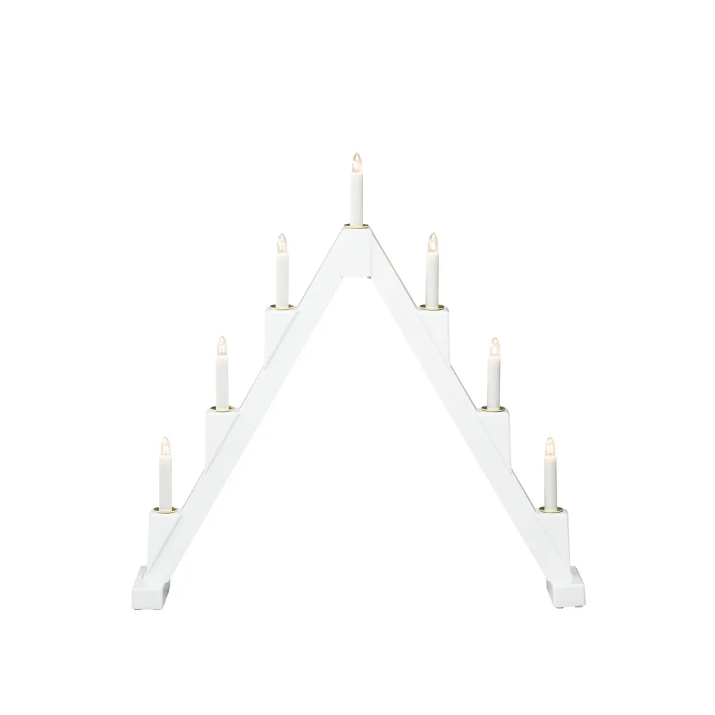 Konstsmide - Elljusstake 7ljus vikbar - Adventsljusstake - Vit
