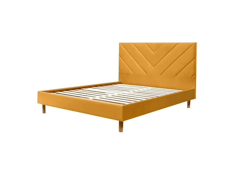 Bett BOBOCHIC ROMANE 160x200cm samt gelb