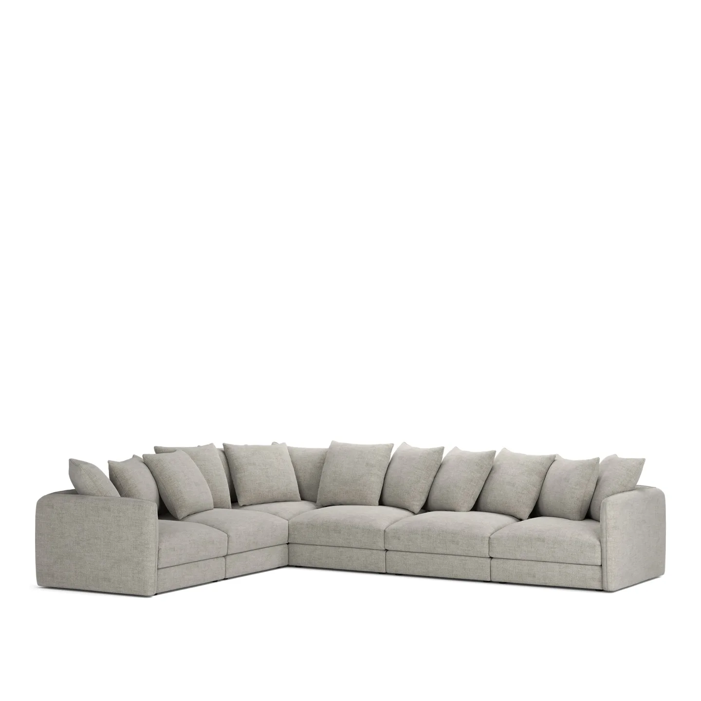 NOGA - Pavarotti 6-Seater Corner, Fixed Cover, Cushion Variant 01, Sienna 103 - Soffor - Grå
