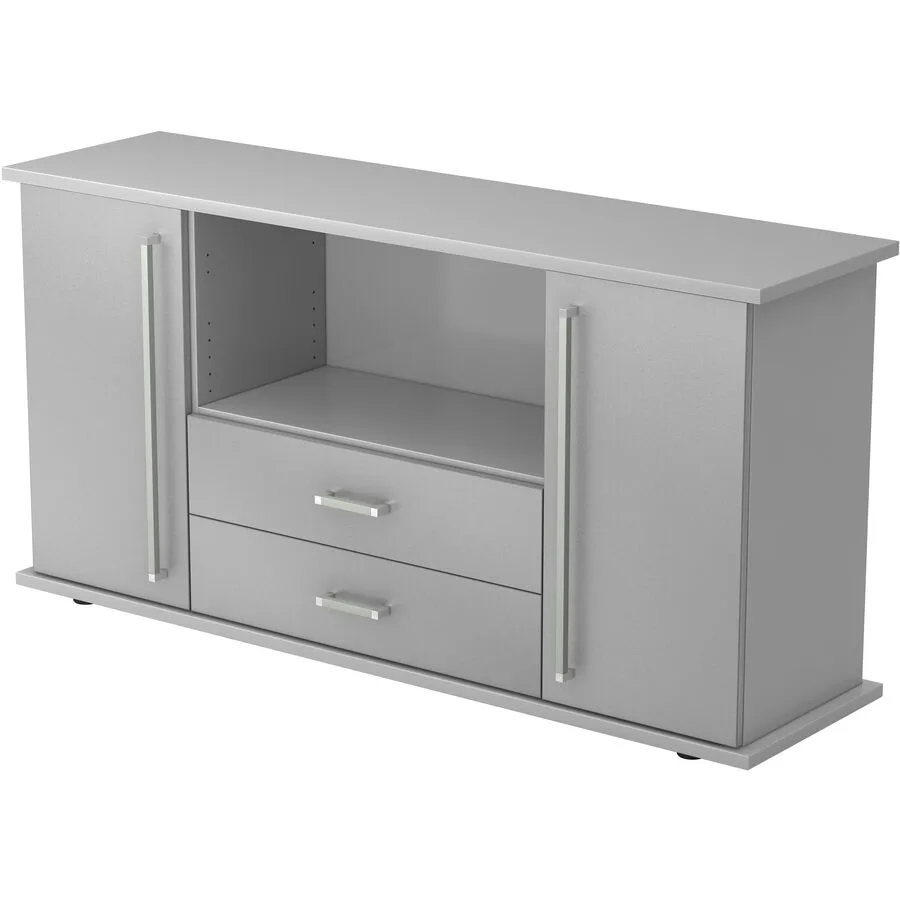 Sideboard Office Silber, Grau Holzwerkstoff B 166.1 H 84 cm