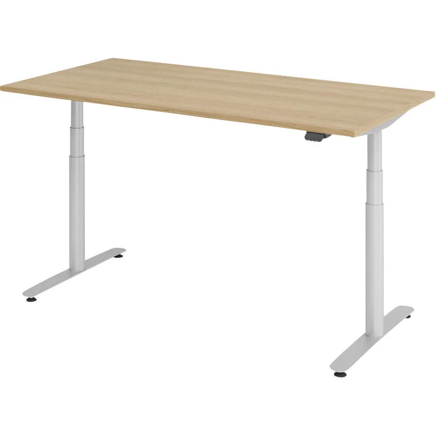 Schreibtisch Flexwall eiche Holzwerkstoff/Metall Höhenverstellbar B 160 T 80 cm