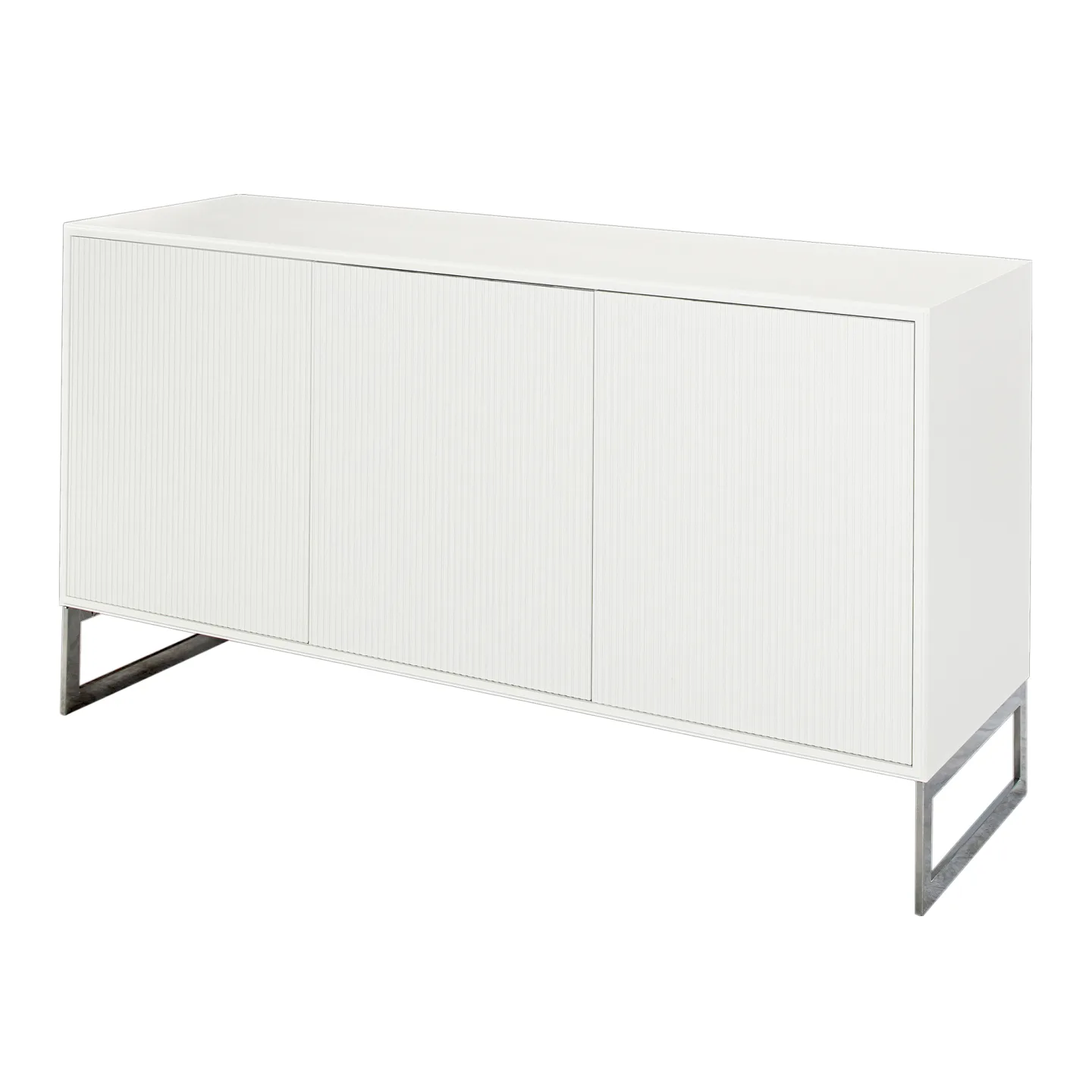 Englesson - Line Skänk 3 Dörrar 6713DB White / Chrome - Skänkar och sideboards - Metall