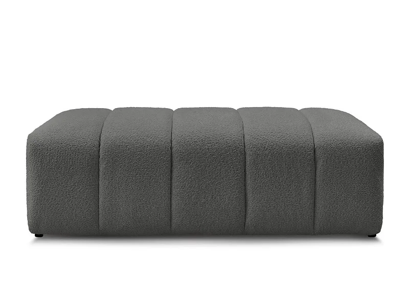 Hocker BOBOCHIC ANNECY 70x140x45cm boucle-stoff dunkelgrau