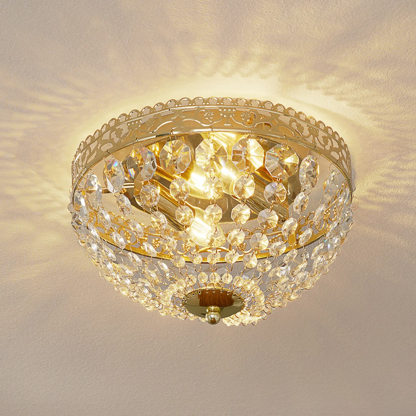 Deckenleuchte Saxholm, goldfarben - Markslöjd - Wohnzimmer - Modern - Metall - Rund