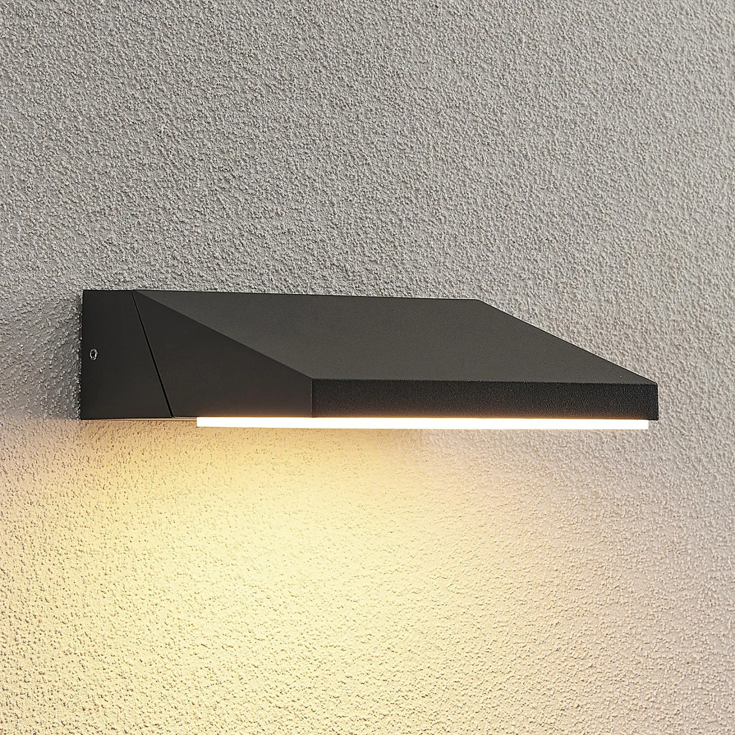 Auda LED Außenwandleuchte Anthracite - Lucande - Modern - Metall - Einflammig