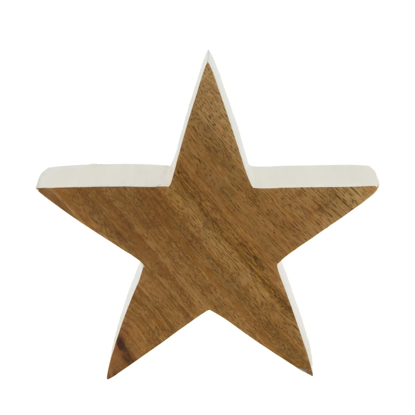 Decofinder Figur Stern Aus Mangoholz, Creme Beige | Schubiger Möbel