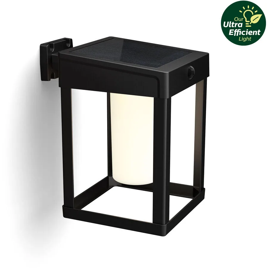 Solarlampe Philips Schwarz Kunststoff 14 cm 20.5 cm - LED - Lichtfarbe: Warmweiss - LED Energiesparlampen