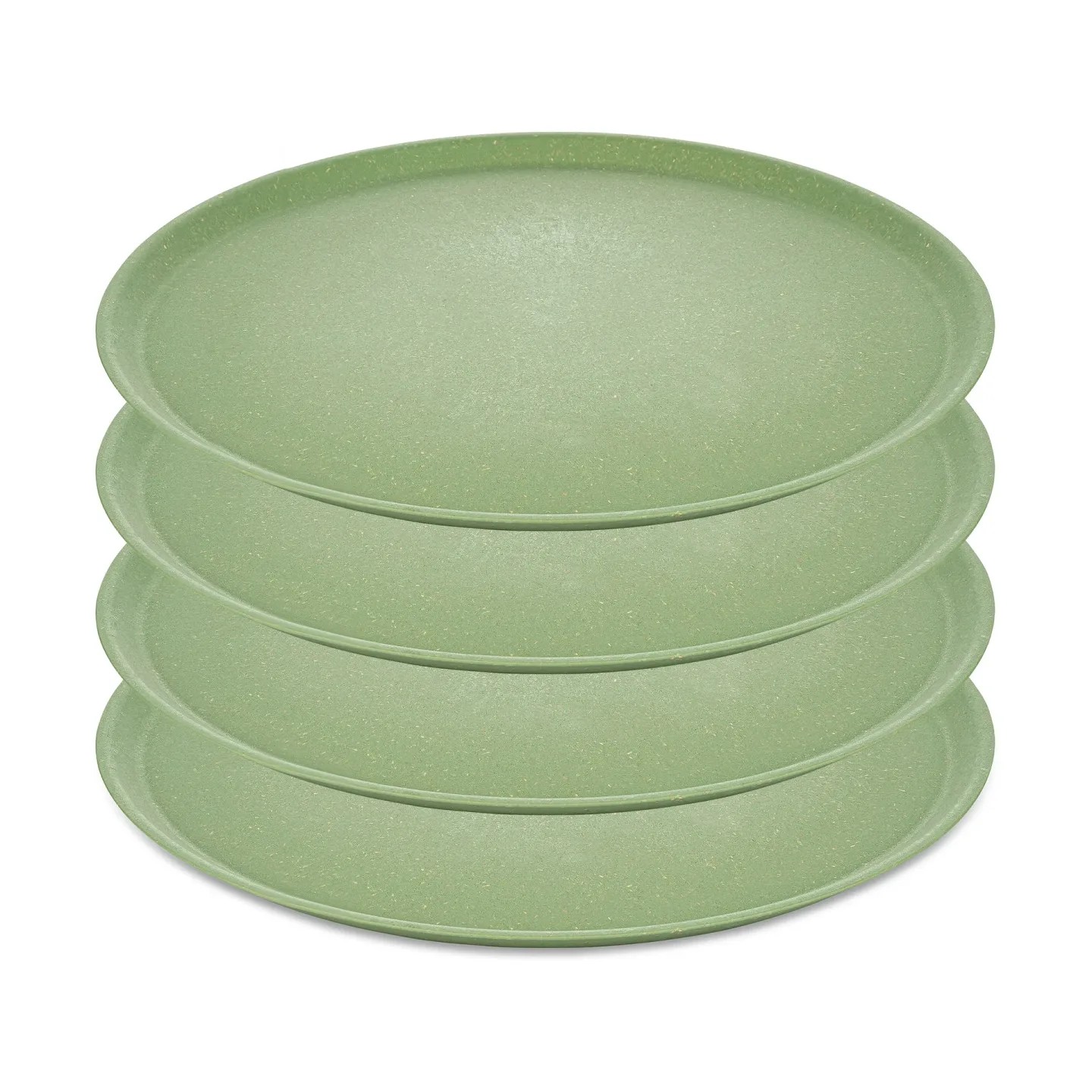 Koziol Connect Teller Ø25,5cm 4er Pack Nature leaf green