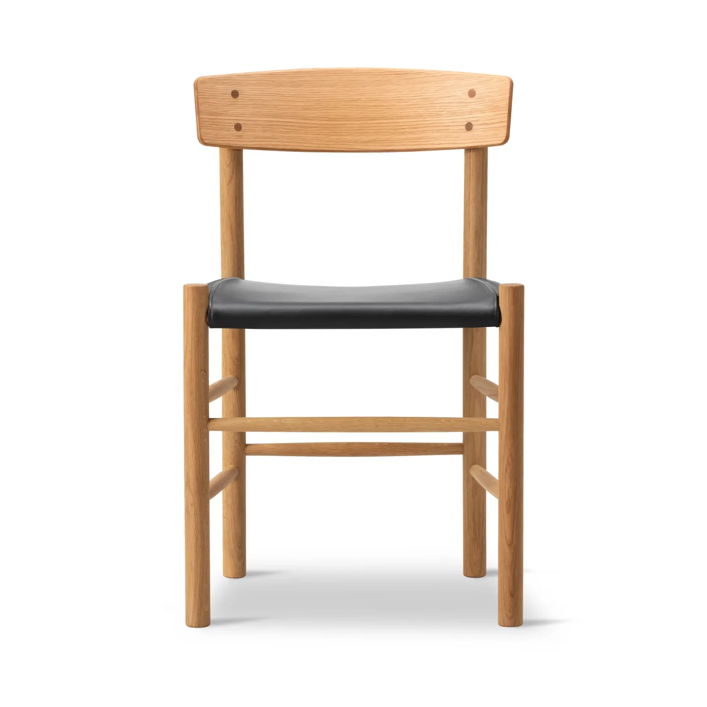 Fredericia Furniture J39 Stuhl Geölte Eiche-Leder Omni 301 Black