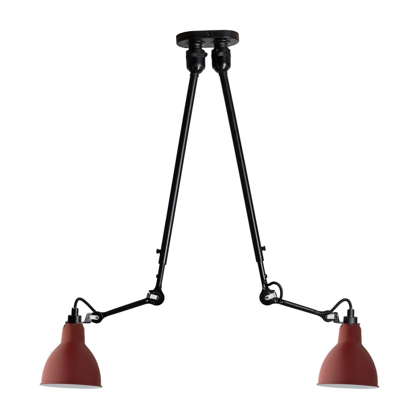 302 Dobbel Taklampe Rød - Lampe Gras - Stue - Metall
