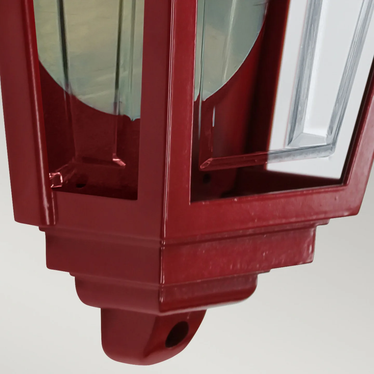 Deco Lane utomhusvägglampa, röd, aluminium, IP44 – Elstead - Terrass - Maritim - Lykta