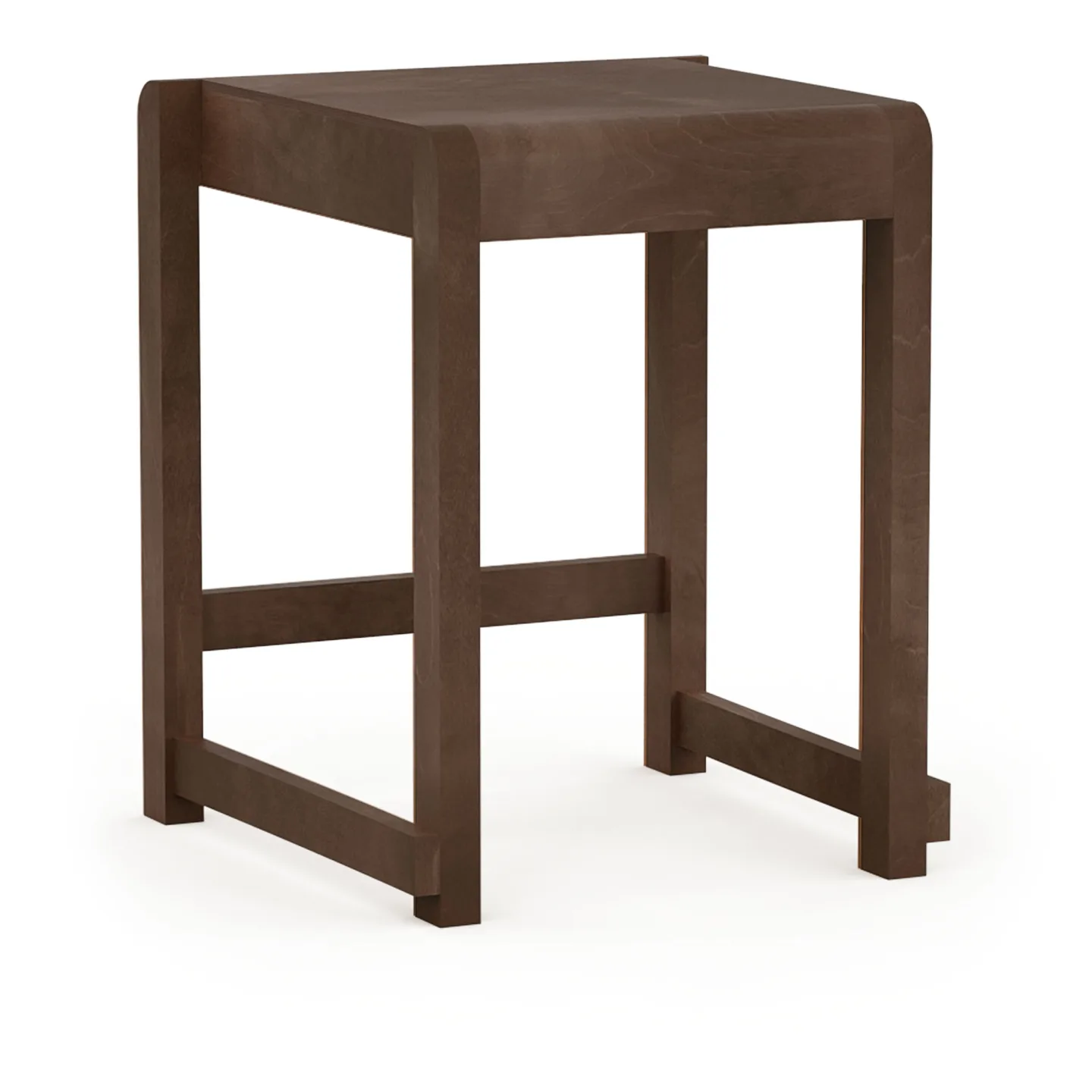 Frama - Low Stool 01 sittpall dark brown birch - Pallar - Brun - Trä