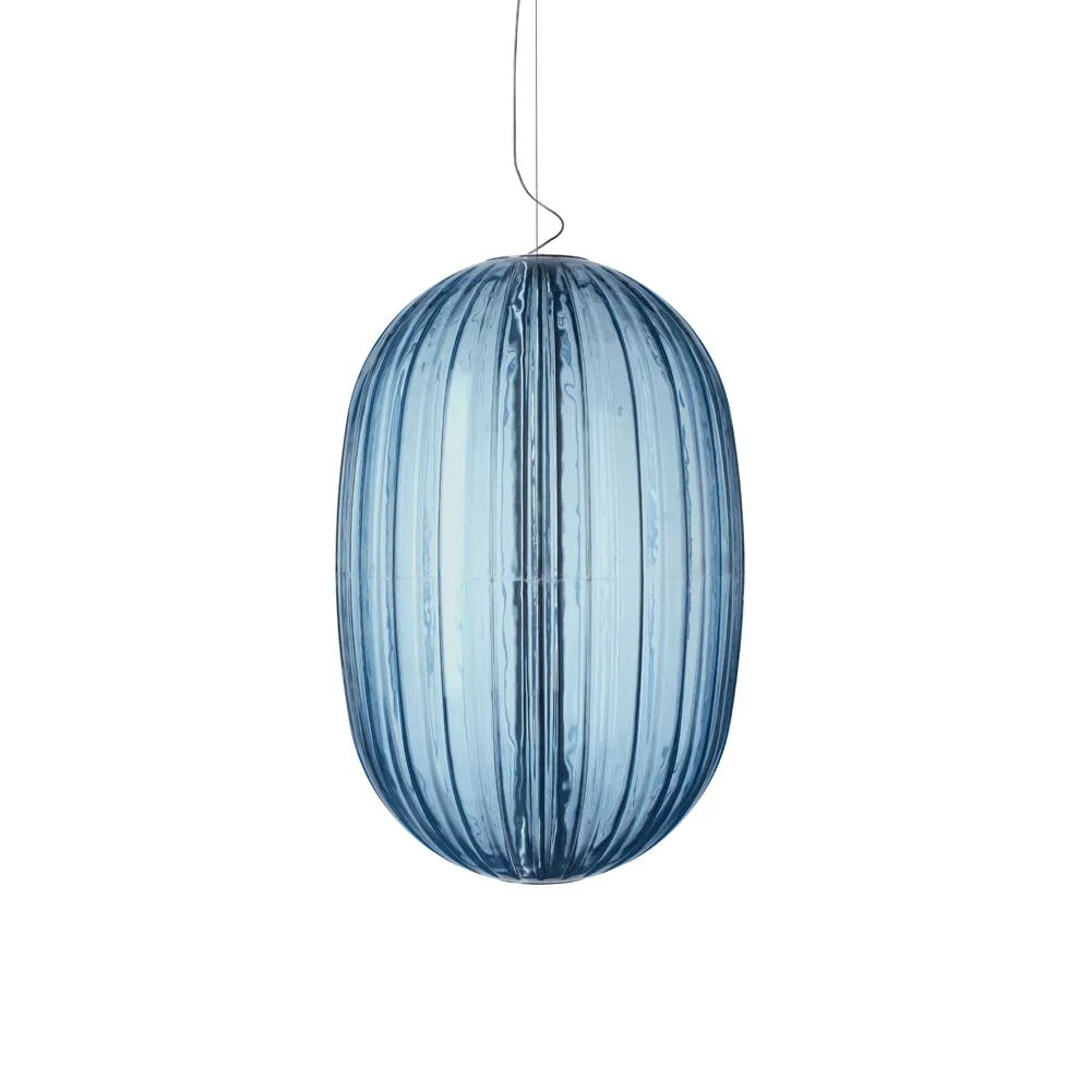 Foscarini Plass media pendel Ø34 cm azzurro, media