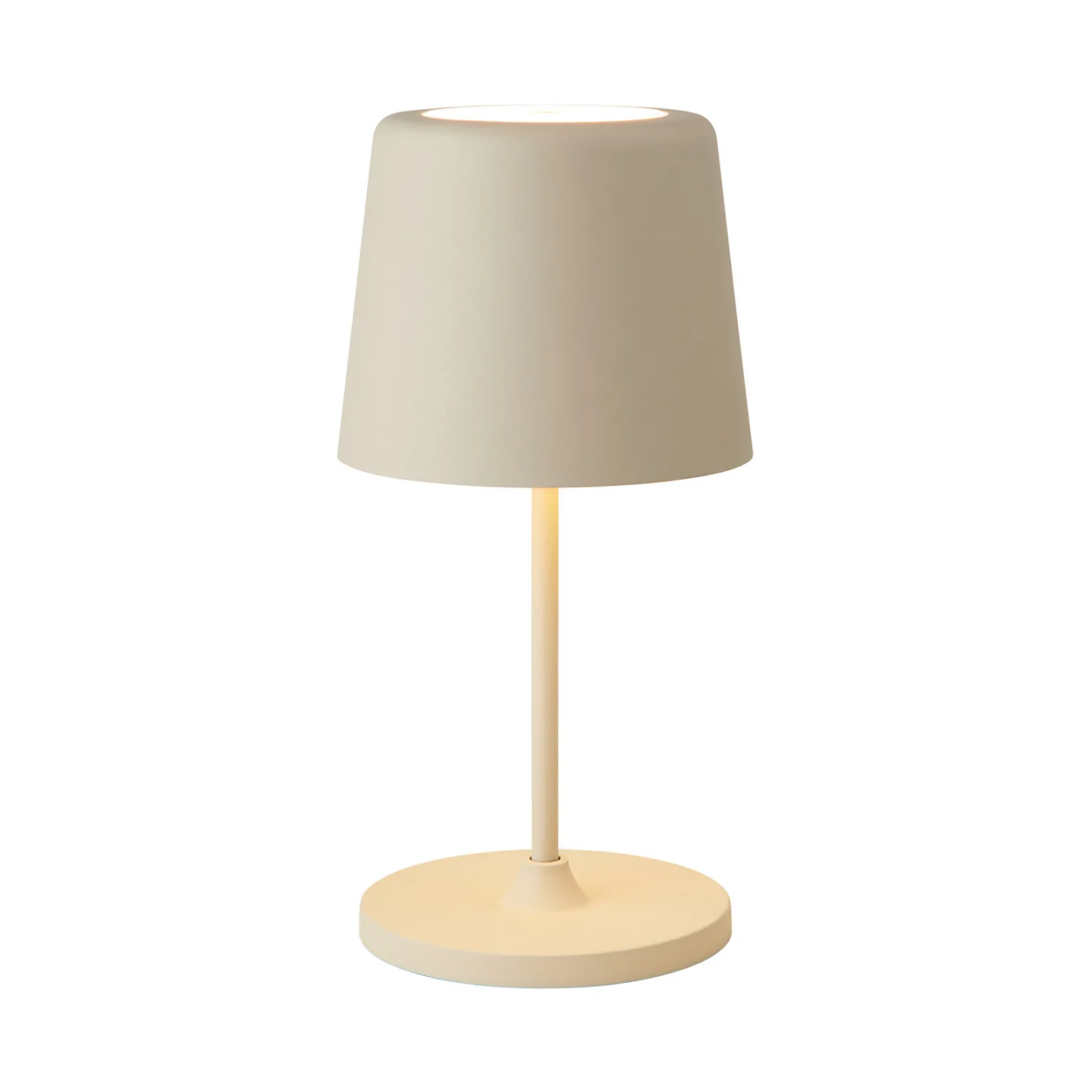 LUMEN LED-bordlampe med batteri, beige, 23 cm, IP44 – Halo Design - Stue - Moderne - Metall - Med en lyskilde
