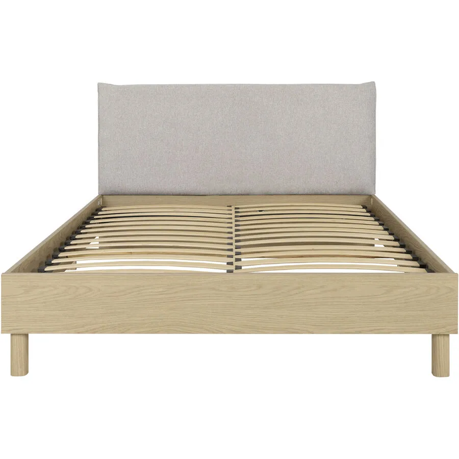 Bett Riol weiss/eiche Holzwerkstoff 160 x 200 cm