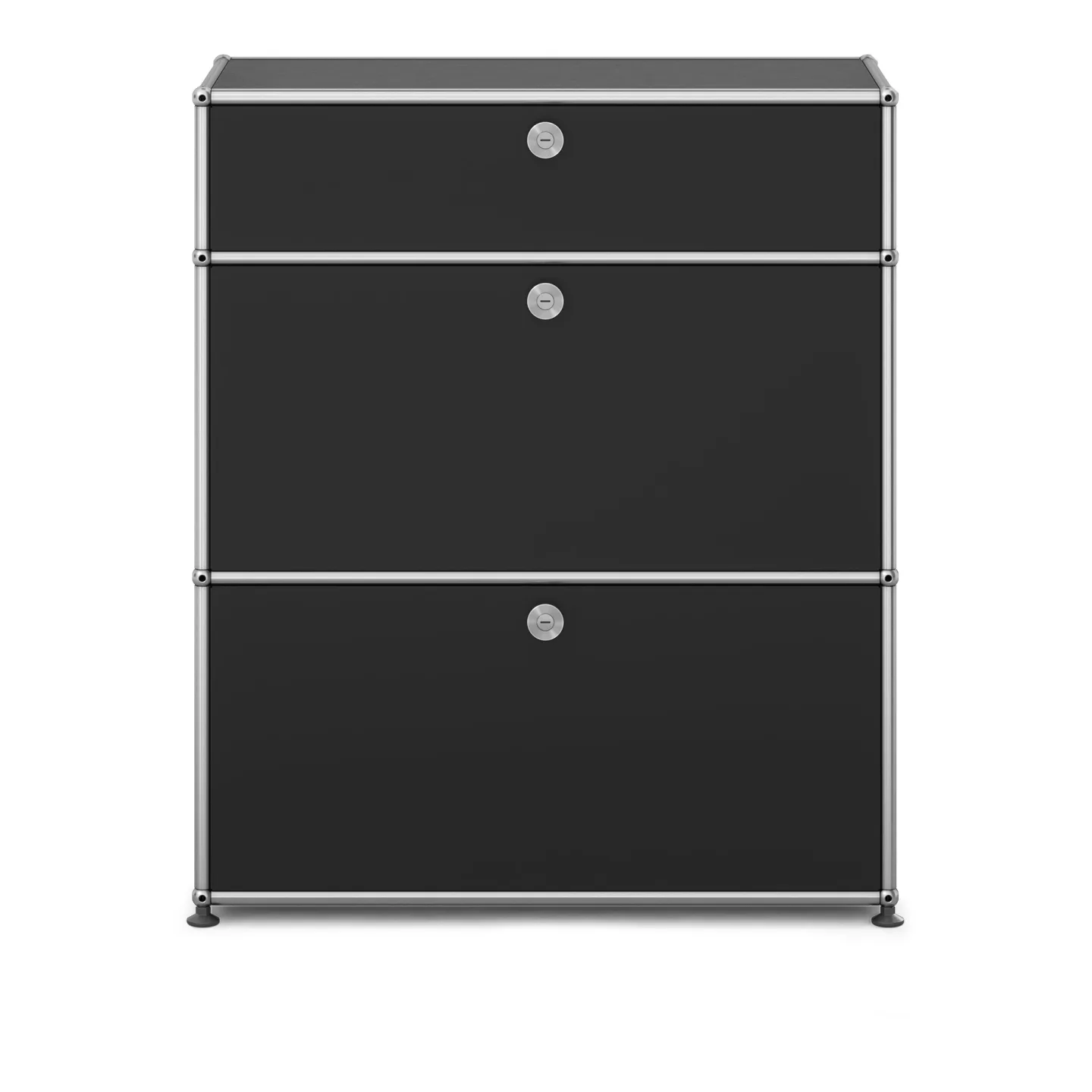 USM - USM Haller Shelf M25 Graphite Black - Byråer - Fritz Haller & Paul Schärer - Svart - Metall